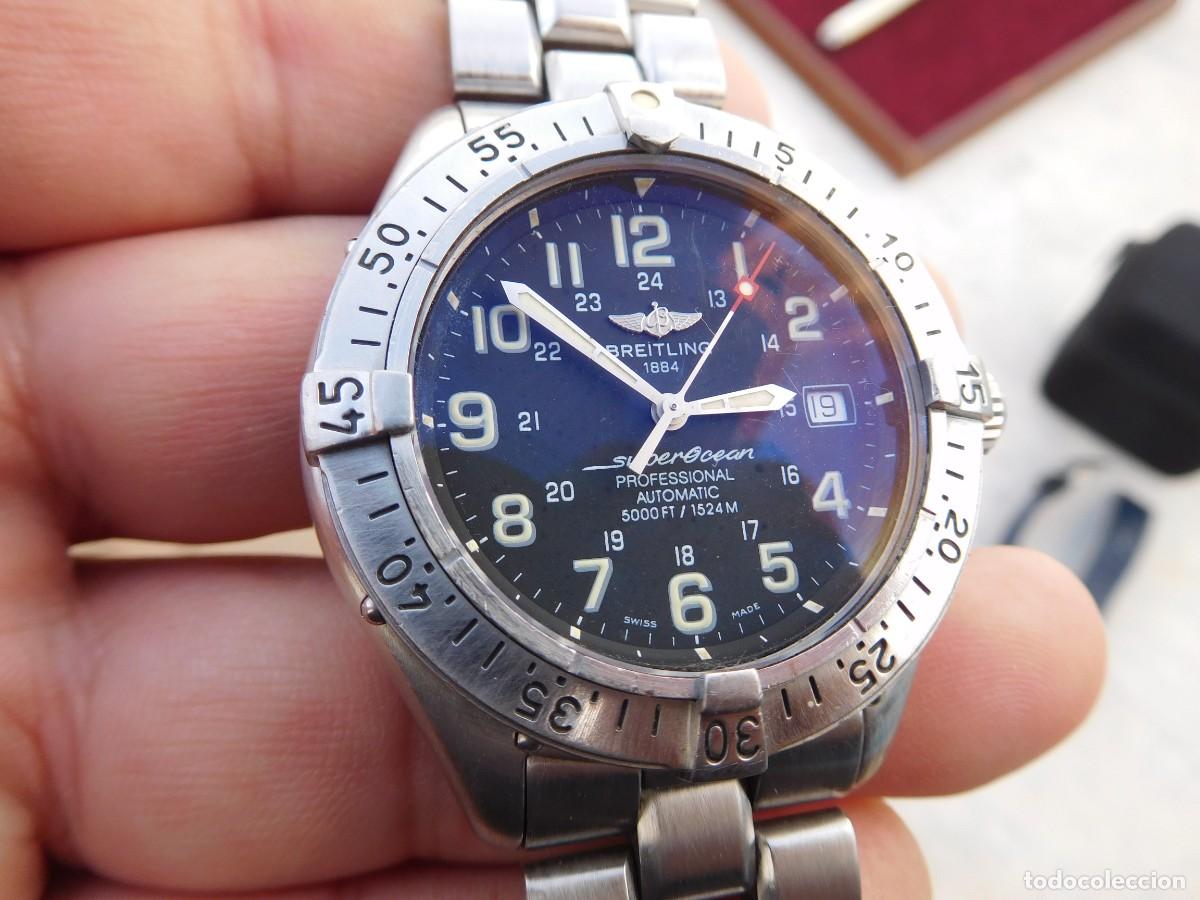 Relojes autom&aacute;ticos: Breitling super ocean A17345 Esfera negra - Foto 4