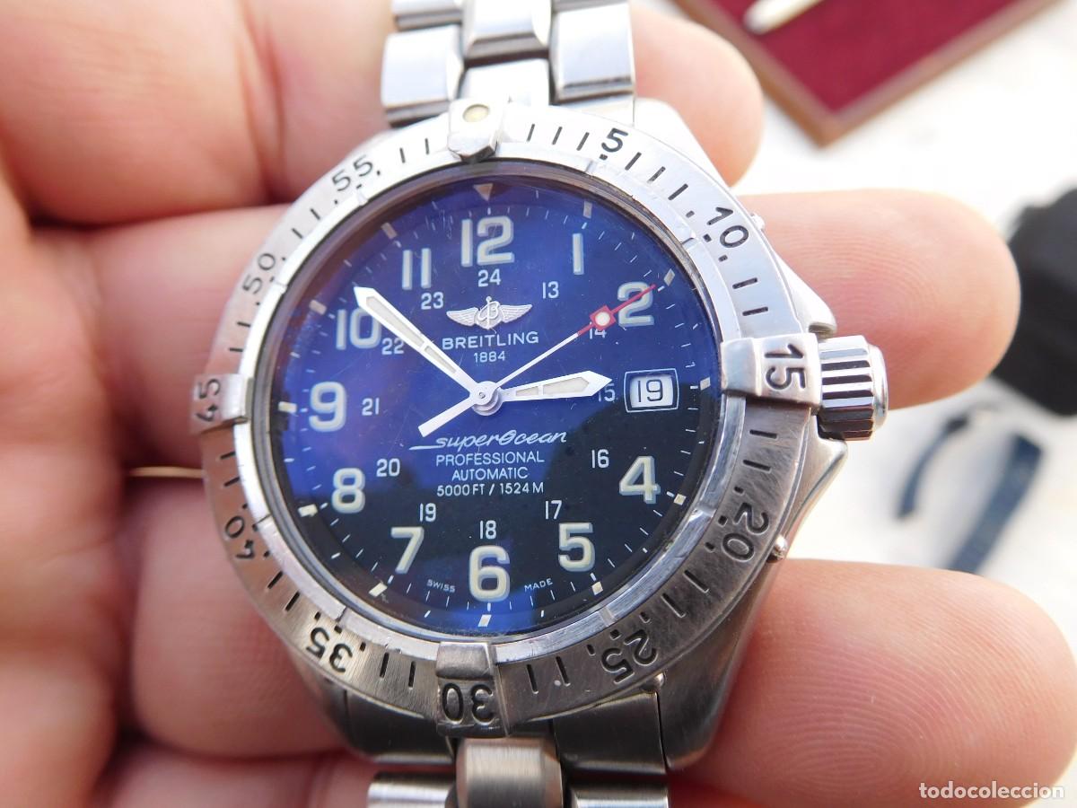 Relojes autom&aacute;ticos: Breitling super ocean A17345 Esfera negra - Foto 5