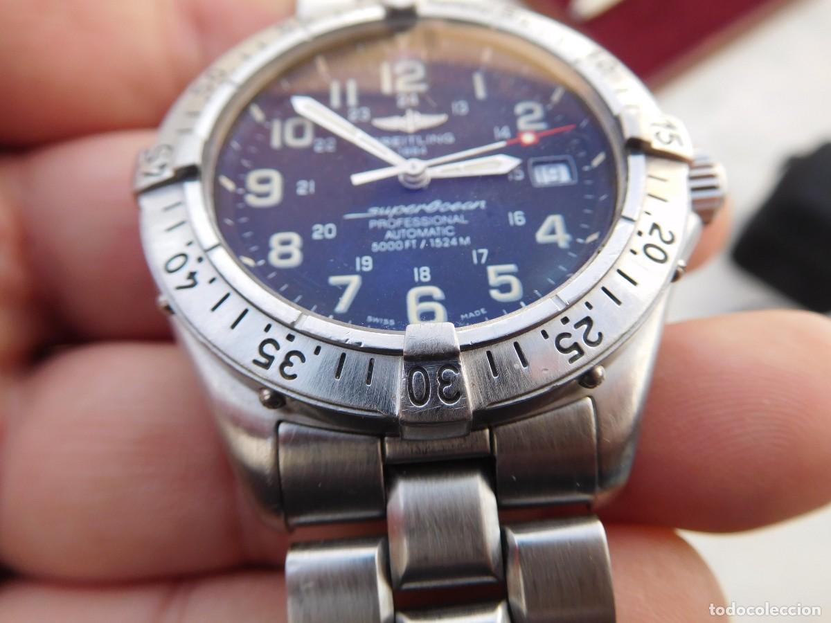 Relojes autom&aacute;ticos: Breitling super ocean A17345 Esfera negra - Foto 6