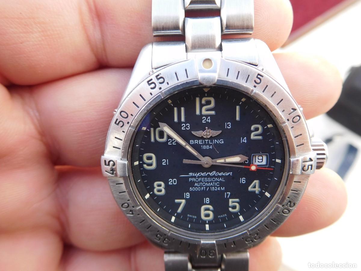 Relojes autom&aacute;ticos: Breitling super ocean A17345 Esfera negra - Foto 7