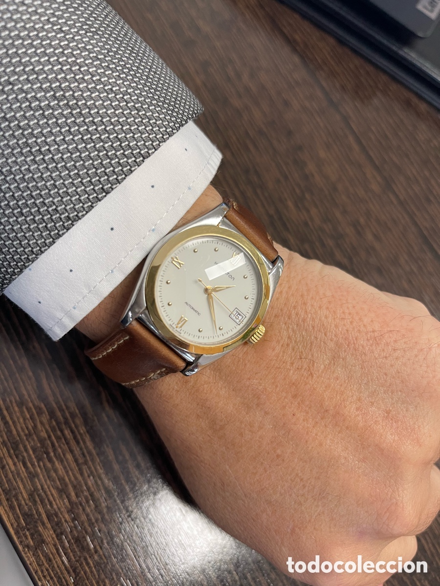 Relojes autom&aacute;ticos: Reloj Hamilton autom&aacute;tico, bisel oro 18k - Foto 4