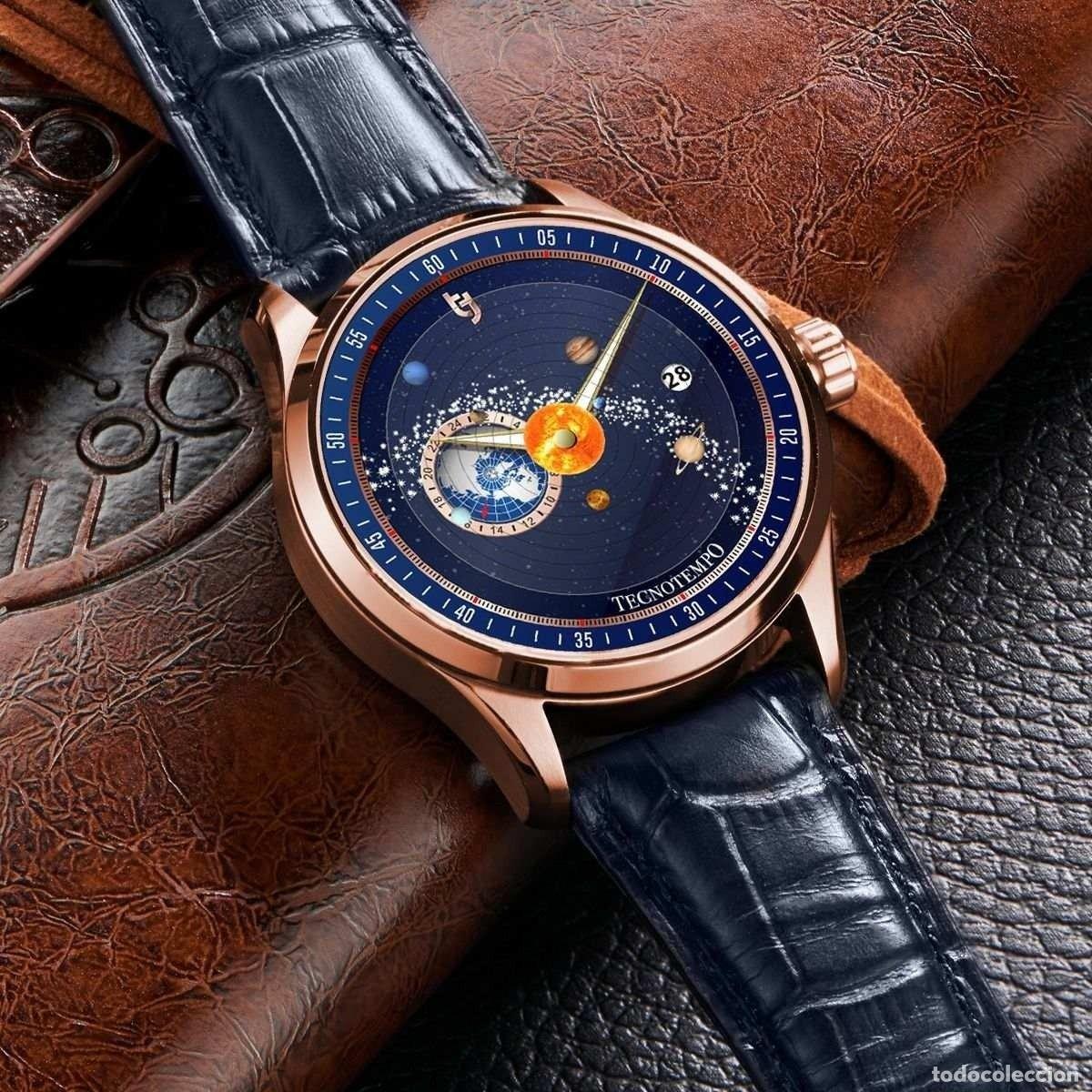 Relojes autom&aacute;ticos: Tecnotempo - Automatic Dynamic Solar System - TT.50.SPLBL (Gold-Tone Blue) - Foto 5