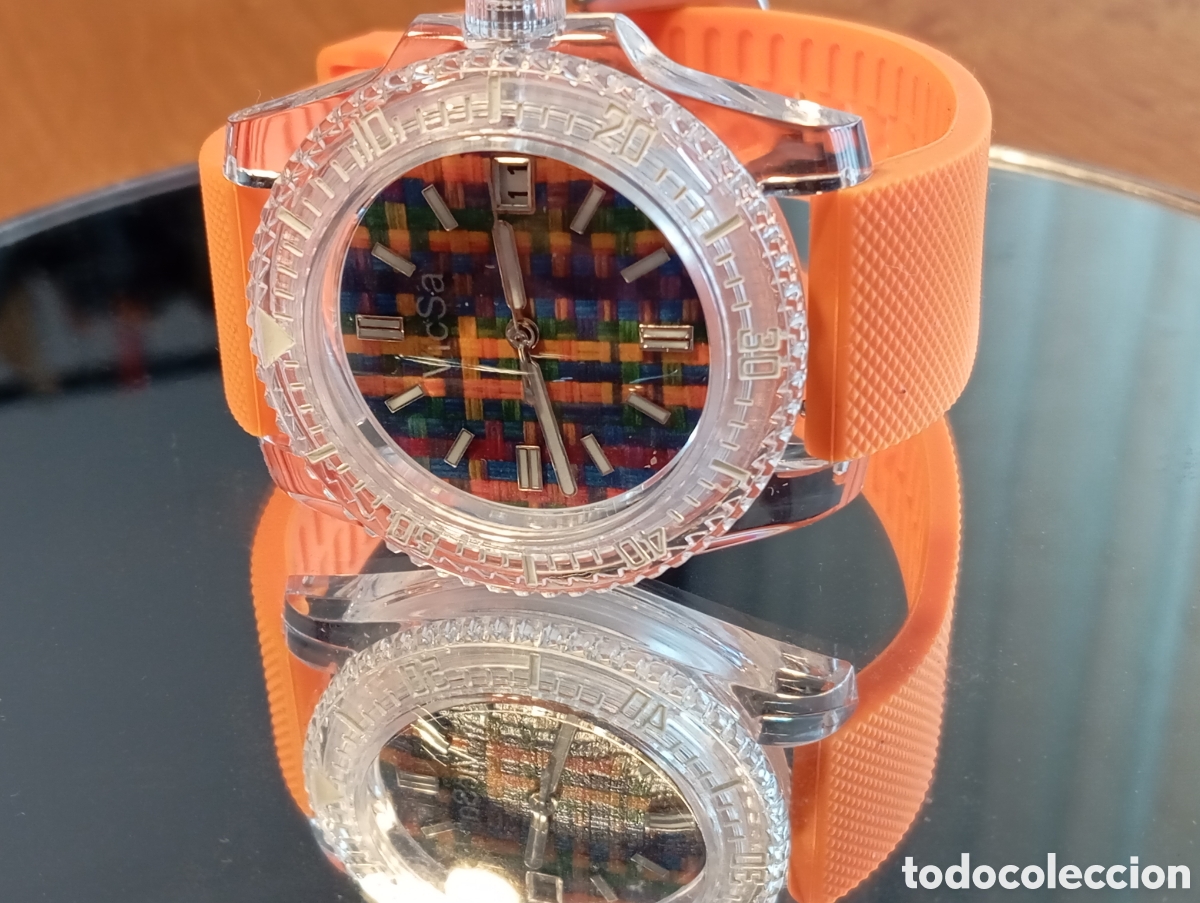 Relojes autom&aacute;ticos: Reloj vicsa modelo textil - Foto 3
