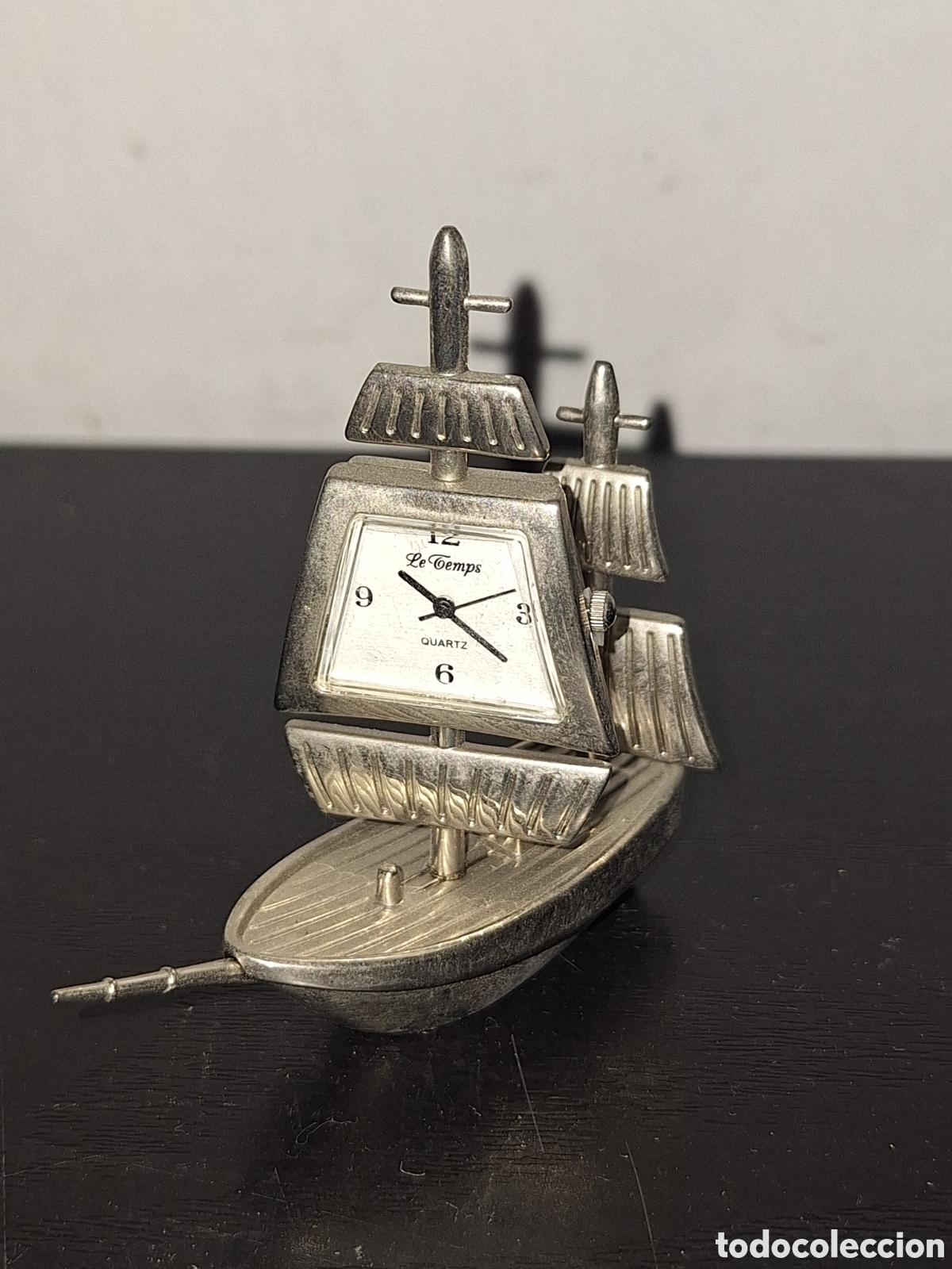 Rel&oacute;gios autom&aacute;ticos: Reloj miniatura de mesa barco