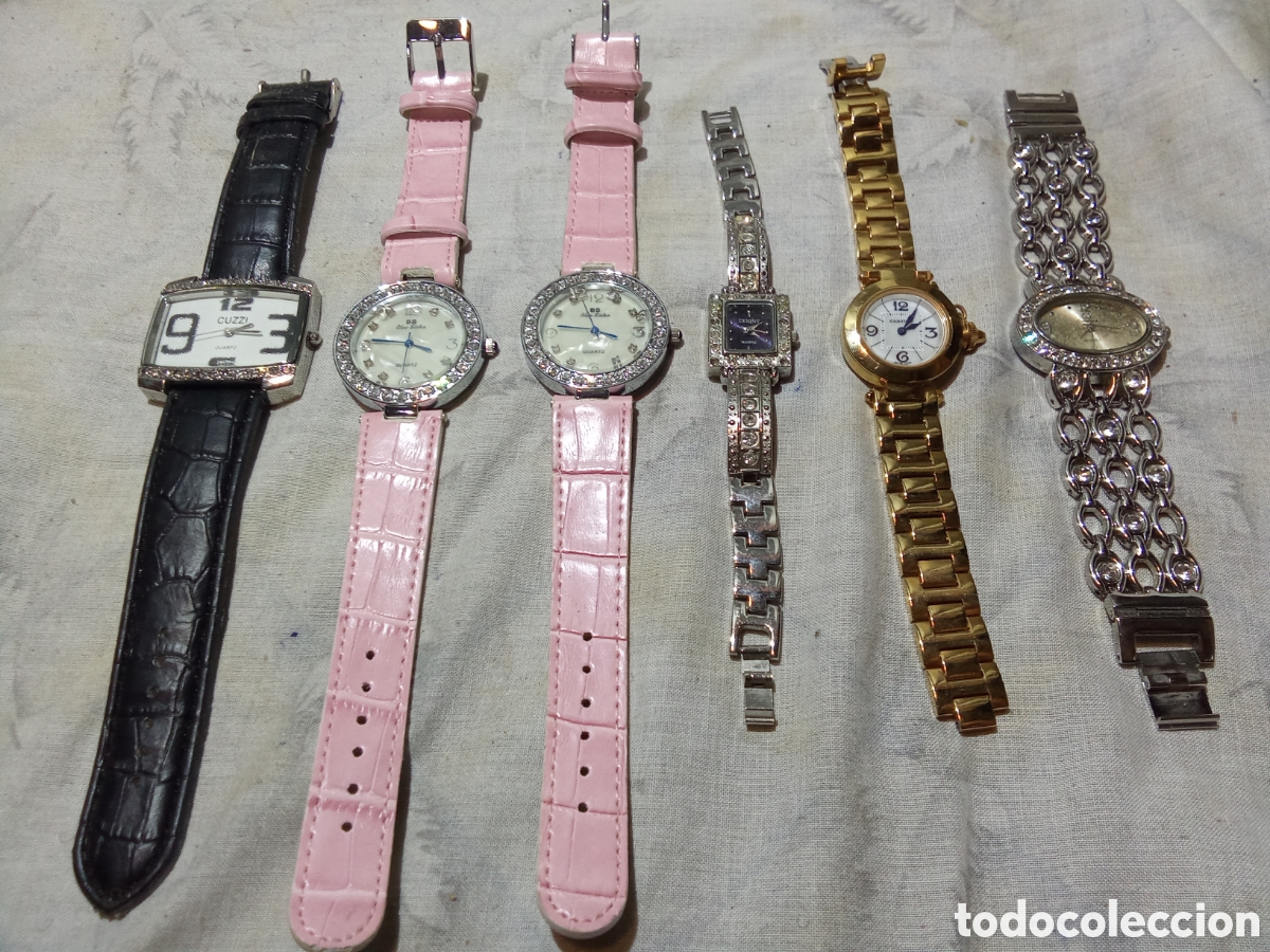Relojes autom&aacute;ticos: LOTE DE 6 RELOJES DE PULSERA