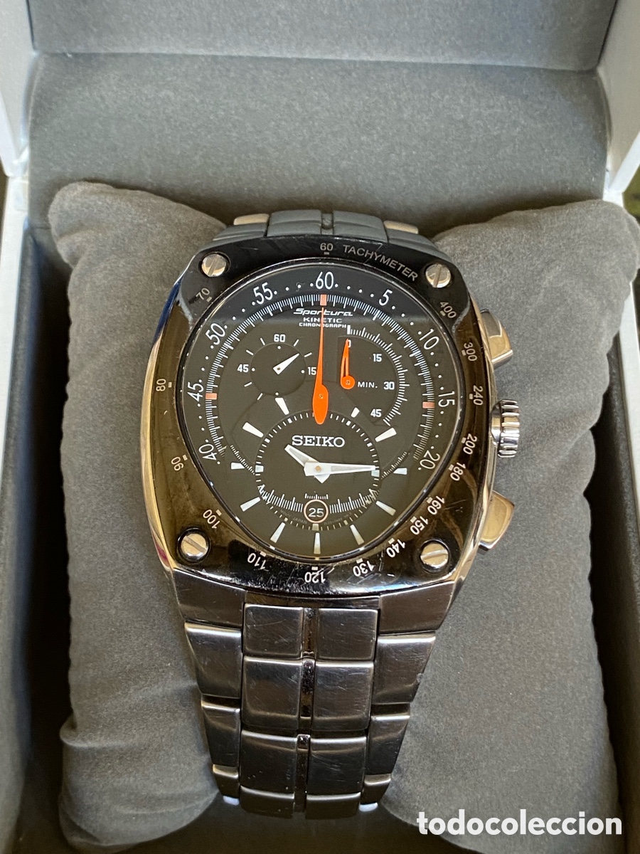 Relojes autom&aacute;ticos: Reloj Seiko Sportura Kinetic Crono Impecable Coleccionistas