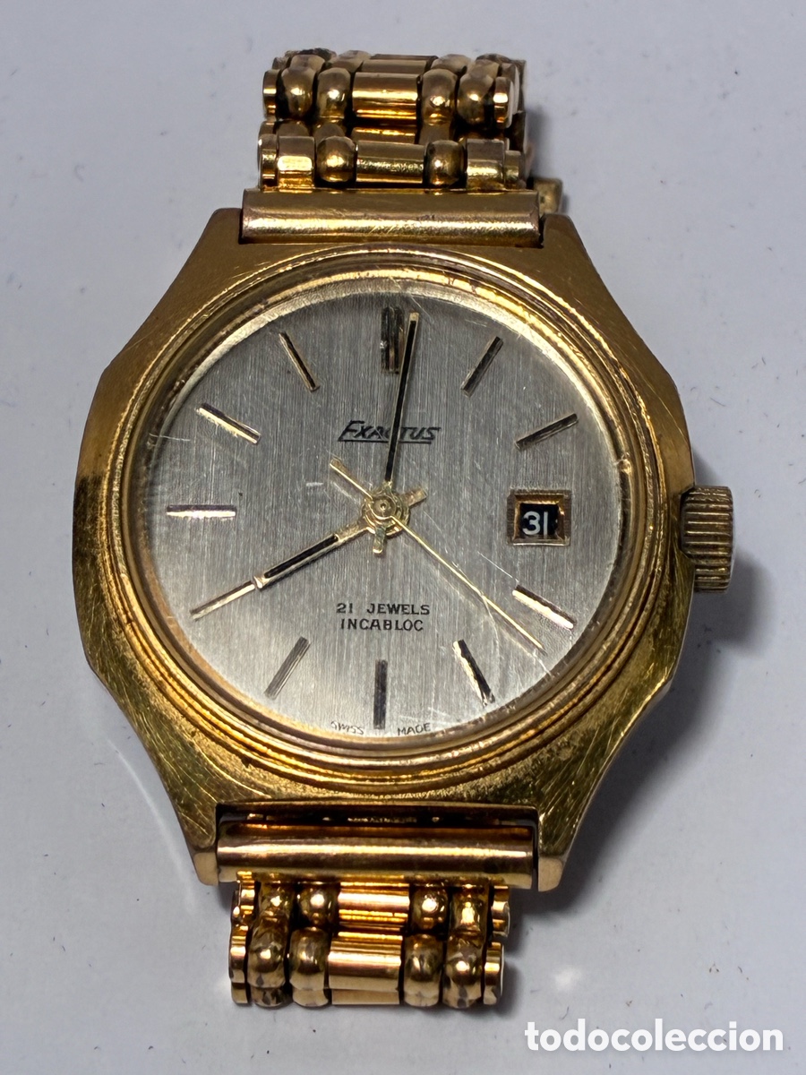 Relojes autom&aacute;ticos: Reloj Exactus Autom&aacute;tico 21 jewels mujer chapado