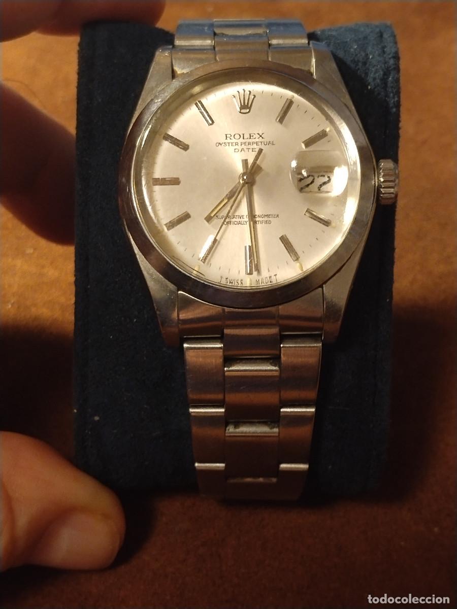 Relojes autom&aacute;ticos: Rolex Oyster Perpetual Date 34 mm &ndash; Acero &ndash; Esfera original tritio &ndash; Brazalete 78350 + 557