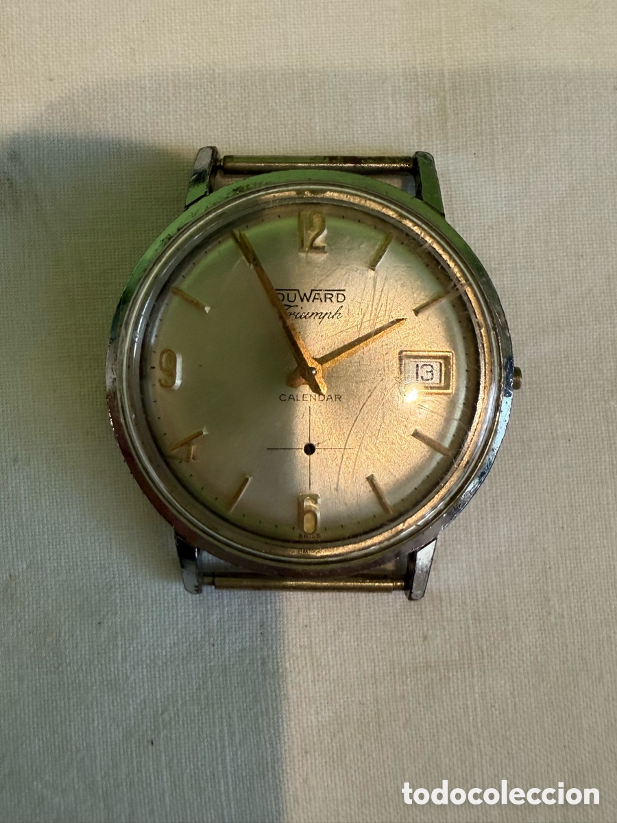 Relojes autom&aacute;ticos: Reloj Duward Triumph Calendar autom&aacute;tico vintage 35 mm