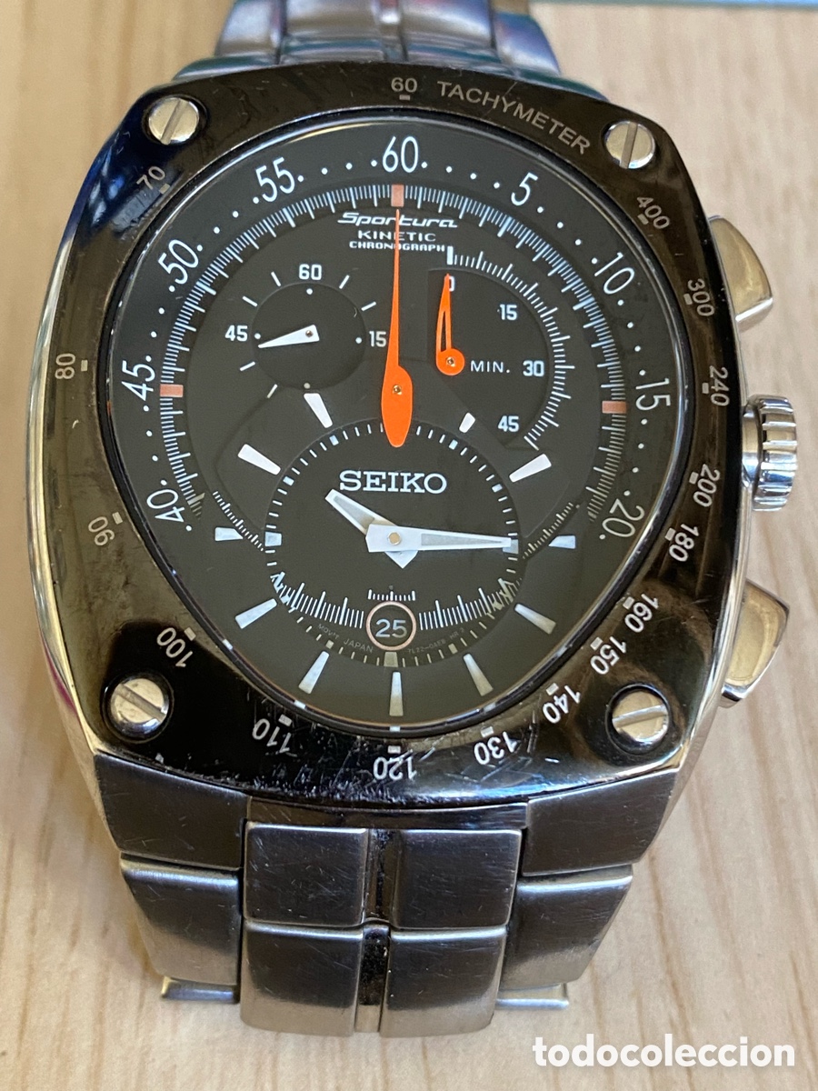 Relojes autom&aacute;ticos: T&iacute;tulo* Reloj Seiko Sportura Kinetic Crono Impecable