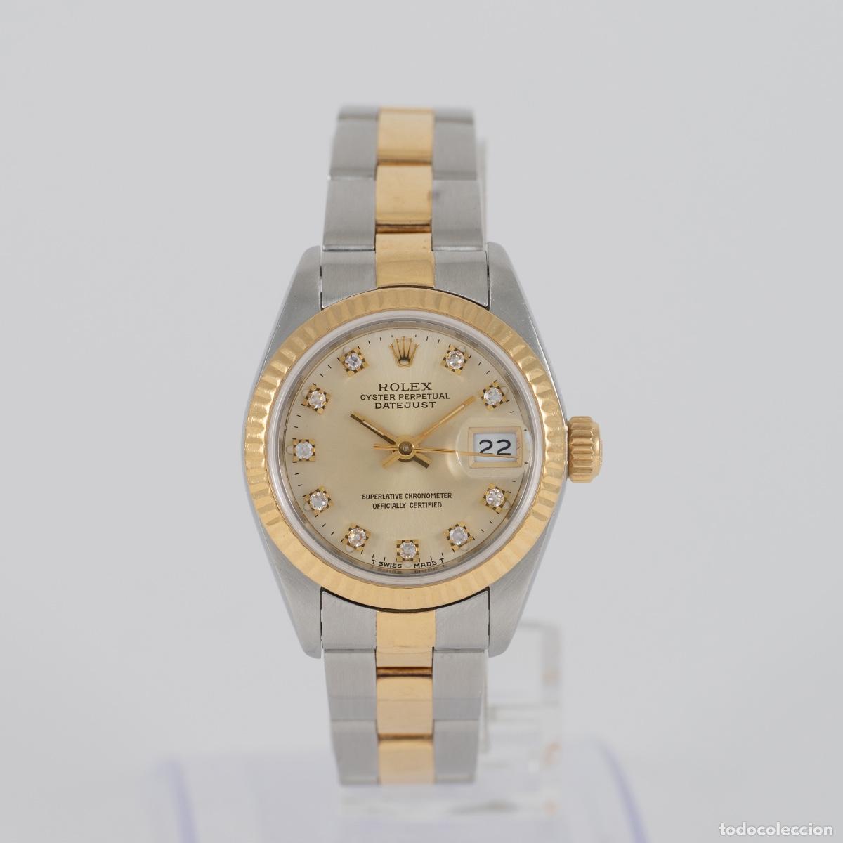 Relojes autom&aacute;ticos: Rolex Datejust Steel and Gold Diamonds Dial Ref: 69173