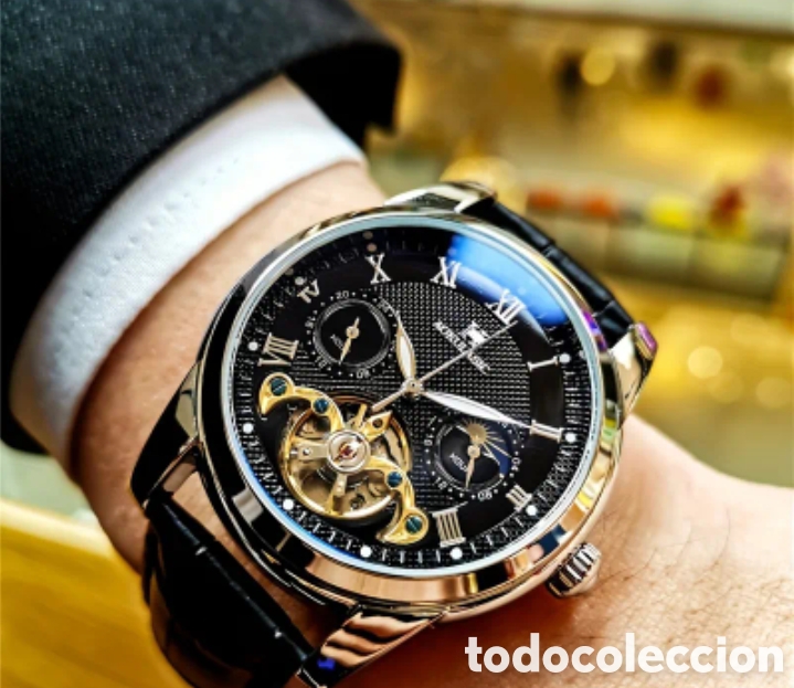 Relojes autom&aacute;ticos: Reloj Elegante Para Hombre Plata Negro