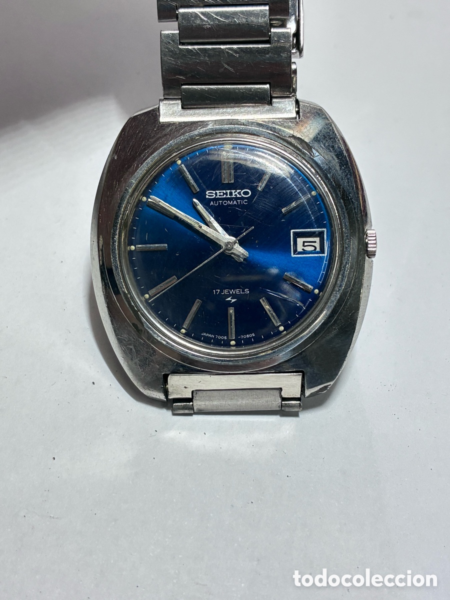 Relojes autom&aacute;ticos: Reloj Seiko autom&aacute;tico 7005-7070 acero vintage