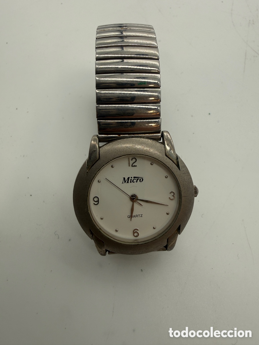 Montres automatiques: Reloj vintage Micro Quartz con correa extensible