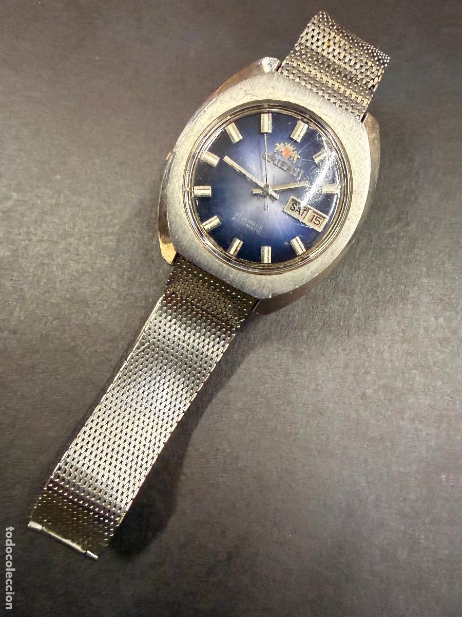 Relojes autom&aacute;ticos: Reloj de pulsera ORIENT Automatic 21 jewels. FUNCIONA. La caja mide 3,8x3,5cms