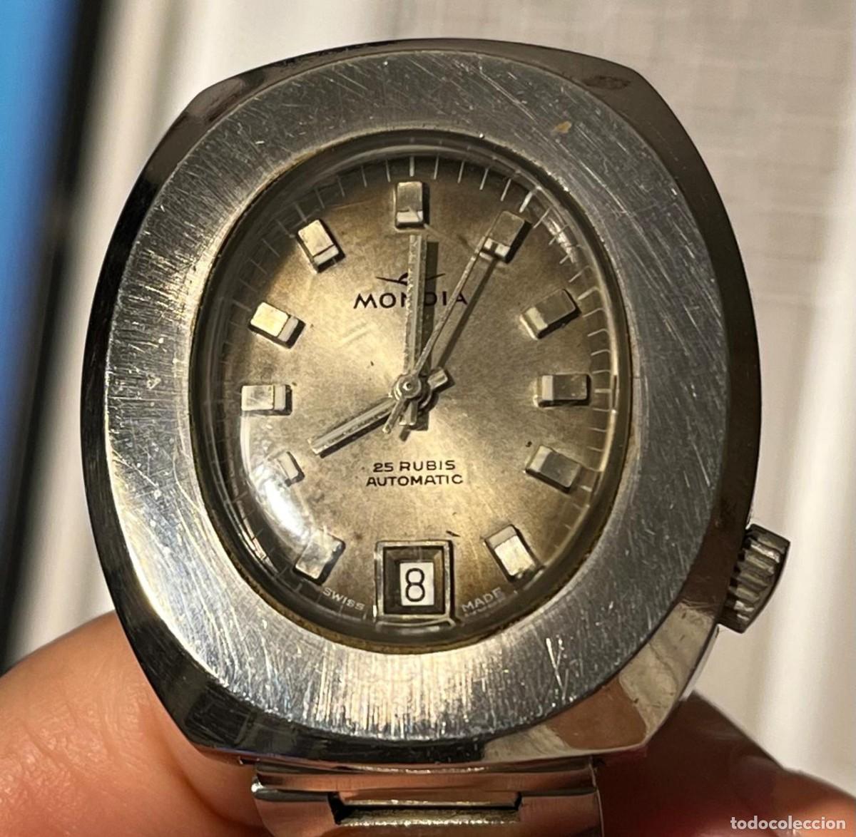 Rel&oacute;gios autom&aacute;ticos: Reloj de pulsera Mondia antiguo autom&aacute;tico antimagn&eacute;tico N86403 RUN