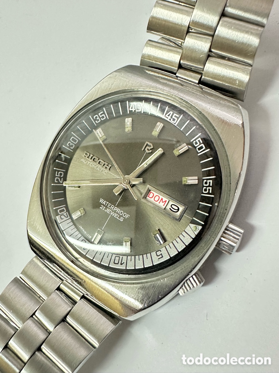 Relojes autom&aacute;ticos: Antiguo Reloj RICOH AUTOM&Aacute;TICO DIVER&rsquo;S WATERPROOF CALENDAR JAPON VINTAGE