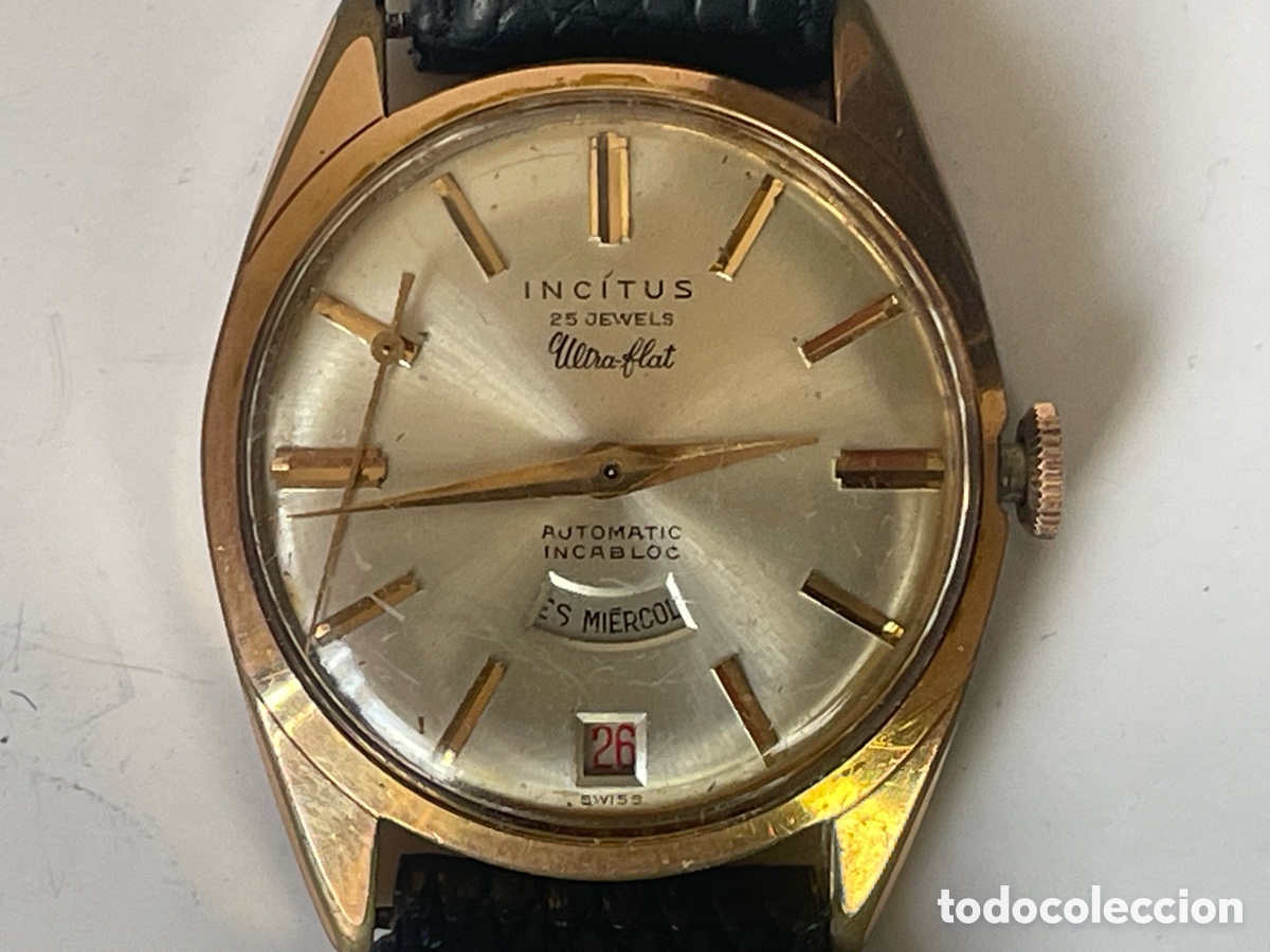 Relojes autom&aacute;ticos: Incitus 25 Jewels Ultra-Flat Autom&aacute;tico Incabloc Swiss D&iacute;a Fecha Para Reparar