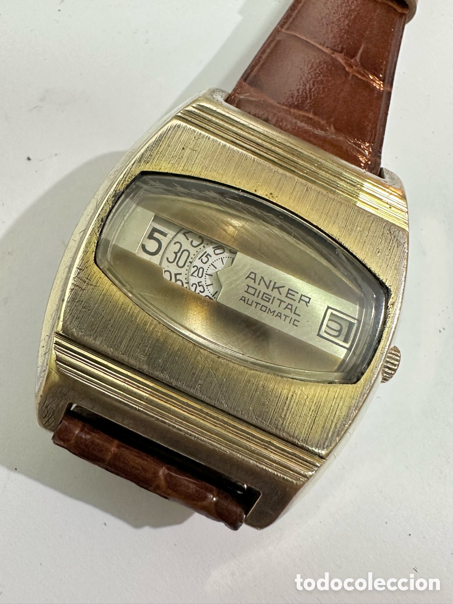 Relojes autom&aacute;ticos: Antiguo Reloj ANKER DIGITAL Autom&aacute;tico con d&iacute;a SWISS vintage