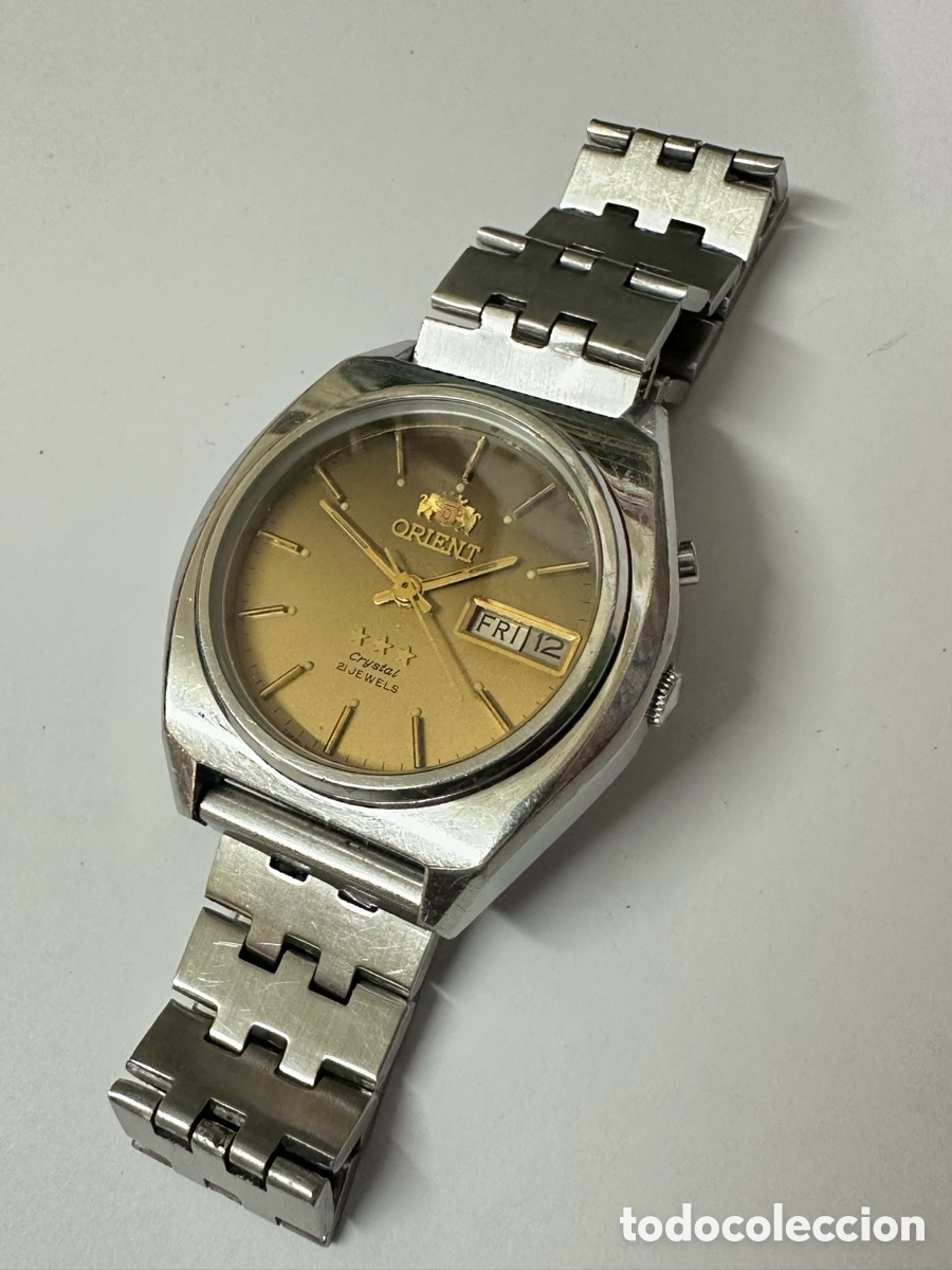 Relojes autom&aacute;ticos: Antiguo Reloj ORIENT Autom&aacute;tico con d&iacute;a y fecha Jap&oacute;n vintage