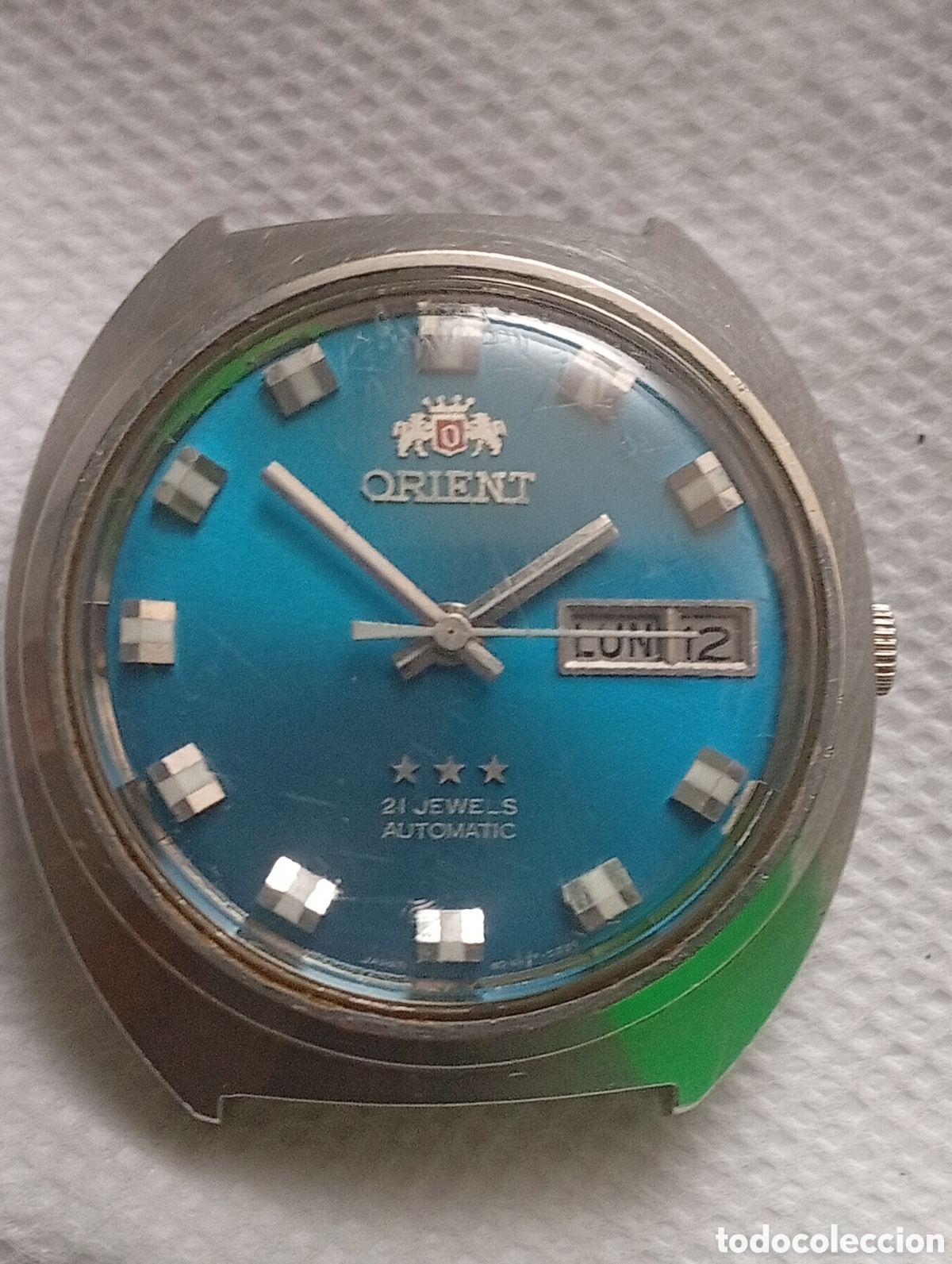 Relojes autom&aacute;ticos: Reloj ORIENT Autom&aacute;tico 21 Jewels Vintage A&ntilde;os 70 - Esfera Azul - Funcionando