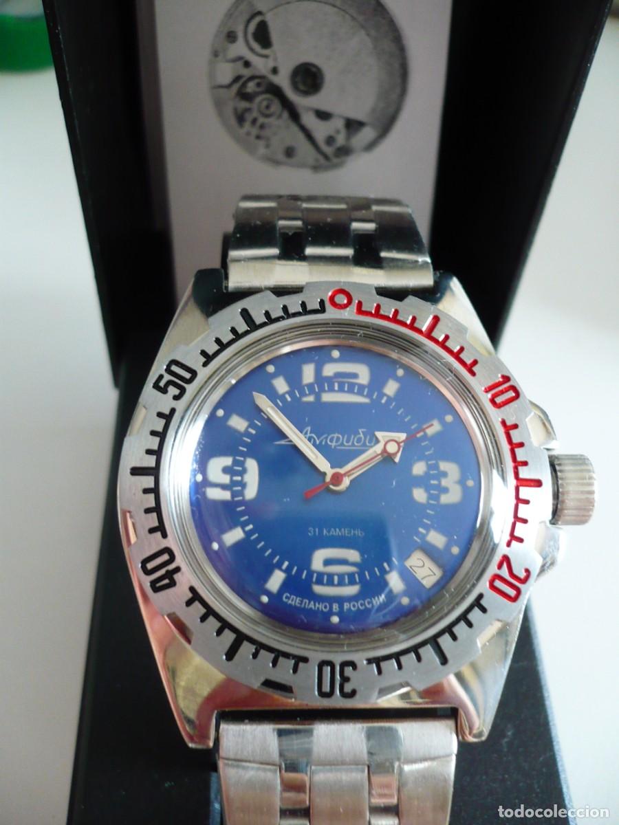 Orologi automatici: VOSTOK-ANFIBIO-SUBMARINER RUSIA EXTRA LUJO 31 RUBIES, AUTOM&Aacute;TICO CON SU ESTUCHE E INSTRUCCIONES