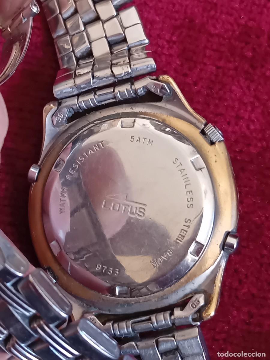 Relojes autom&aacute;ticos: Lotus con esfera azul cron&oacute;grafo, funcionando - Foto 3