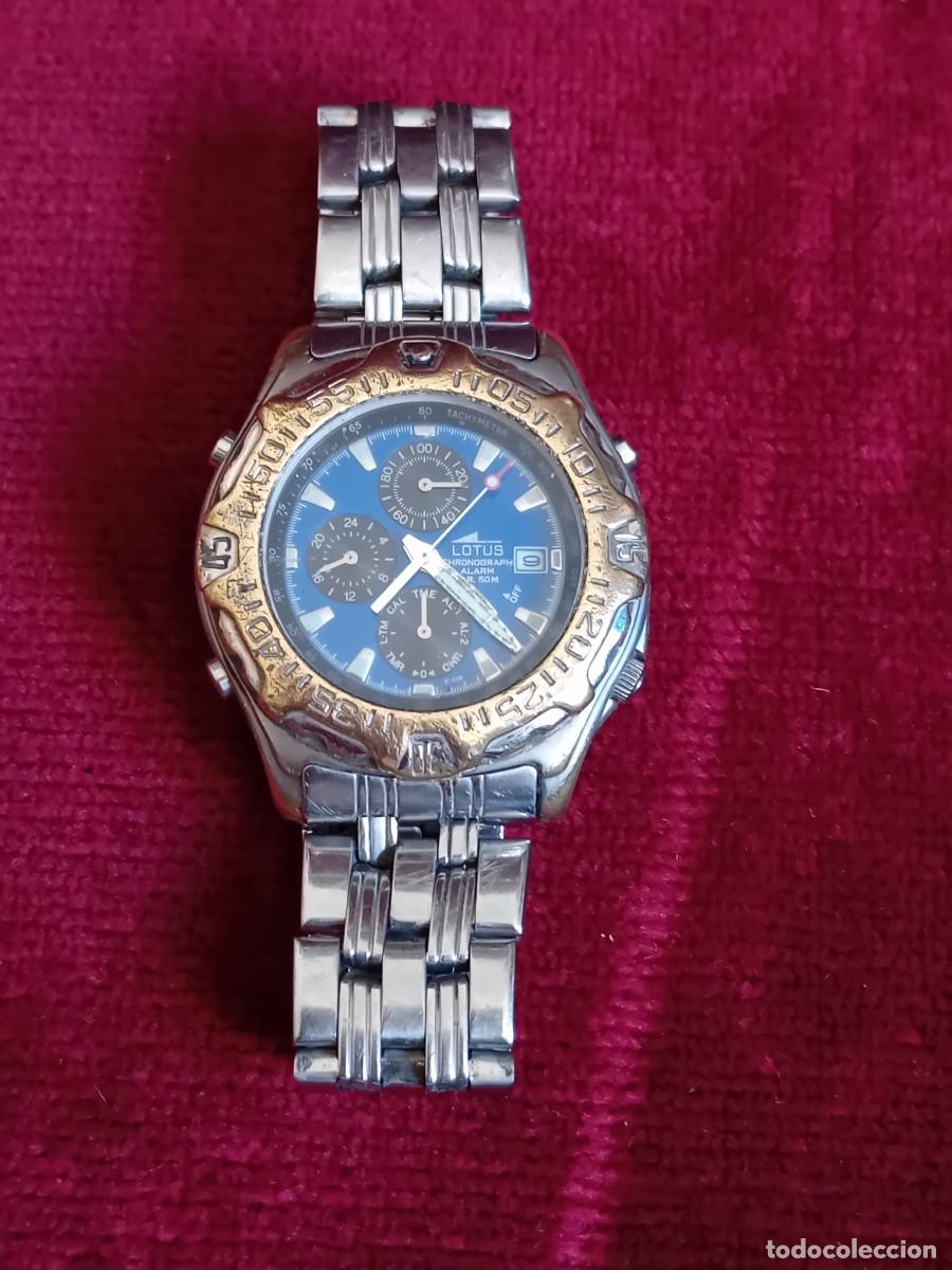 Relojes autom&aacute;ticos: Lotus con esfera azul cron&oacute;grafo, funcionando - Foto 8
