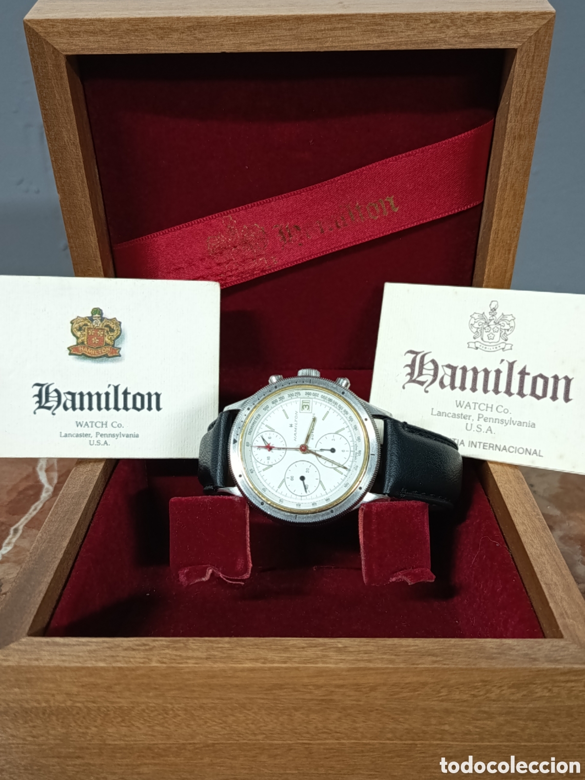 Relojes autom&aacute;ticos: HAMILTON ,LANCASTER LEMANIA VINTAGE IMPECABLE EN SU CAJA Y MANUALES ORIGINALES
