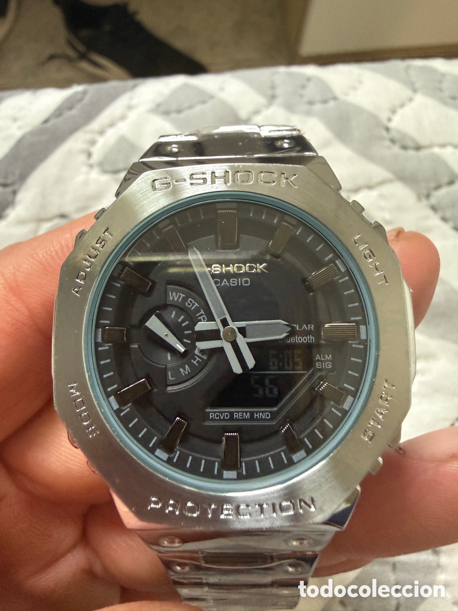 Rel&oacute;gios autom&aacute;ticos: G-shock plateado y negro