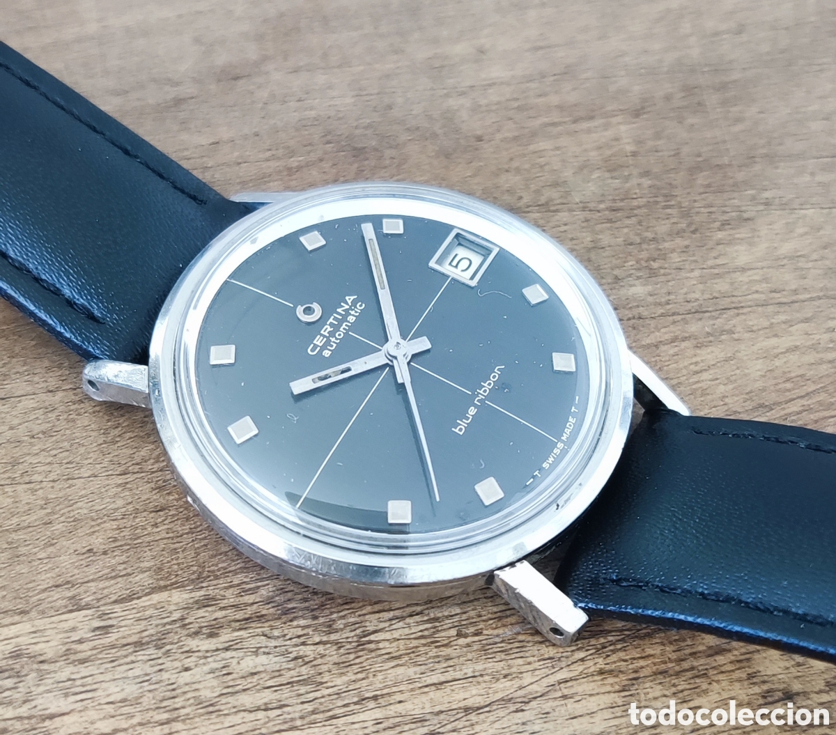 Relojes autom&aacute;ticos: Certina. Automatic. Blue Ribbon. Vintage. Funcionando. A&ntilde;os 60/70. Esfera Negra. Swiss Made.