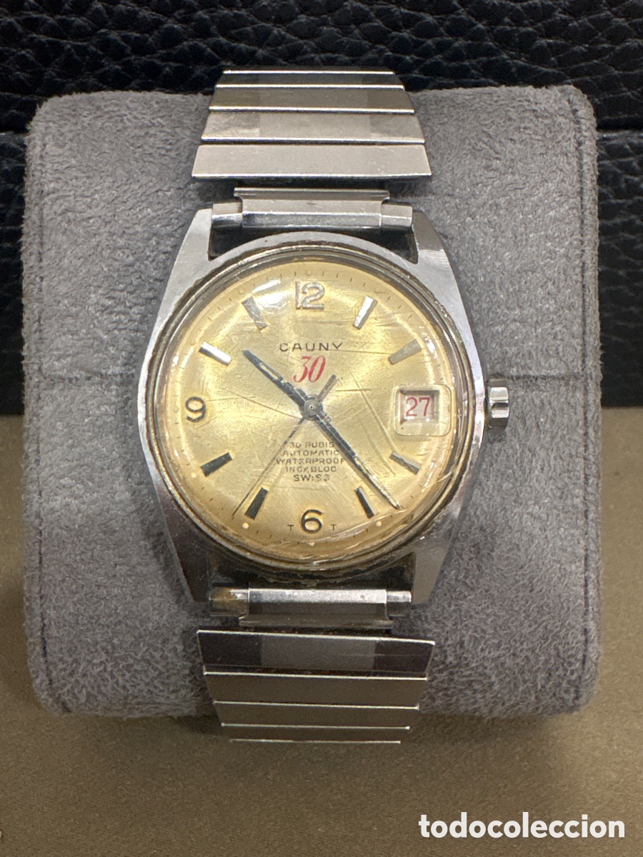 Relojes autom&aacute;ticos: Antiguo CAUNY 30 AUTOM&Aacute;TICO*FUNCIONA*34mm sin contar corona*VER FOTOS*RARO*