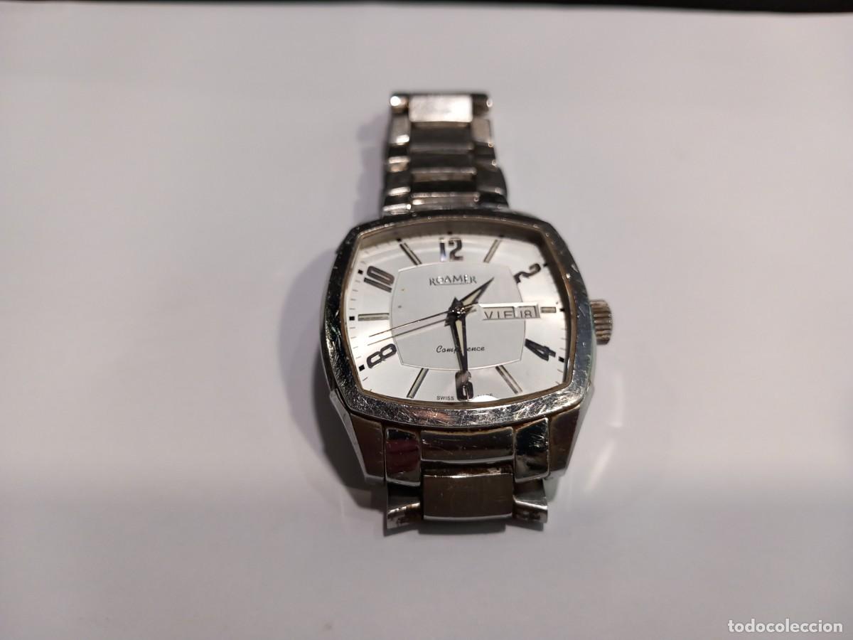 Relojes autom&aacute;ticos: ROAMER COMP&Eacute;TENCE RELOJ AUTOM&Aacute;TICO DE ESFERA GRANDE CORREA ORIGINAL SWISS MADE FUNCIONANDO (G)