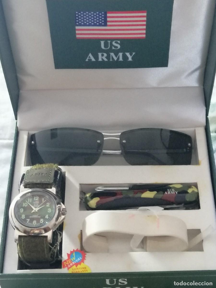 Relojes autom&aacute;ticos: RELOJ U.S. ARMY + COMPLEMENTOS A JUEGO: BR&Uacute;JULA+NAVAJA 10 USOS+GAFAS DE SOL. EN SU CAJA ORIGINAL.