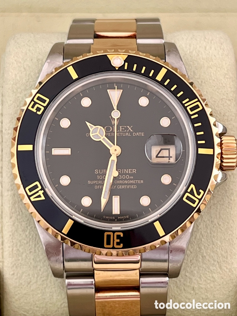 Relojes autom&aacute;ticos: Reloj Rolex Submariner Date de acero y oro 18k Full-Set