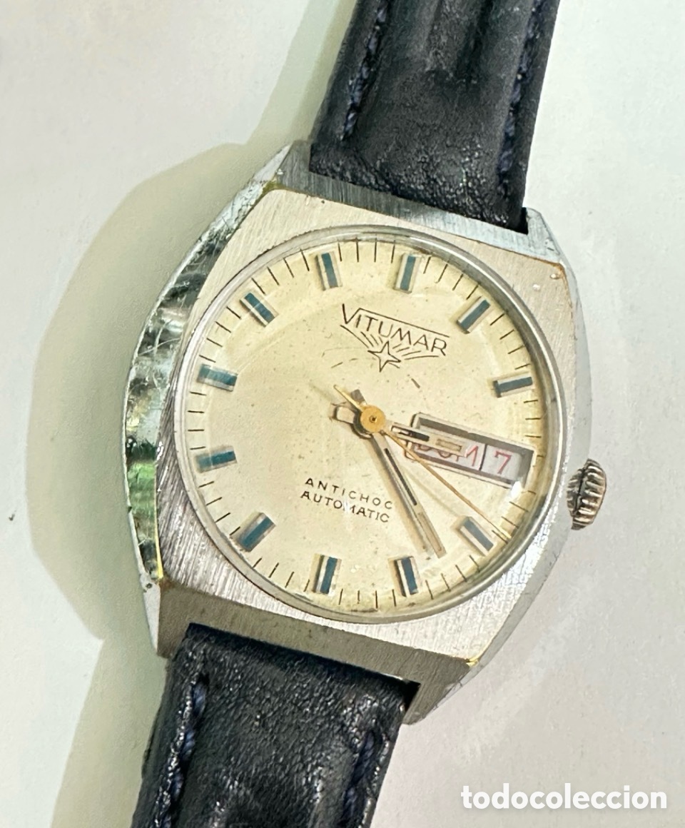 Automatic Watches: Antiguo Reloj VITUMAR AUTOM&Aacute;TIC CALENDAR SWISS VINTAGE