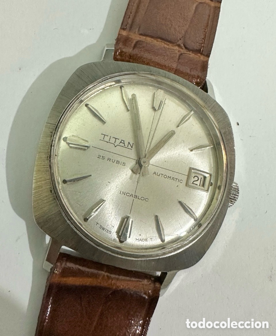 Automatic Watches: Antiguo Reloj TITAN AUTOM&Aacute;TIC INCABLOC 25 JEWELS SWISS VINTAGE