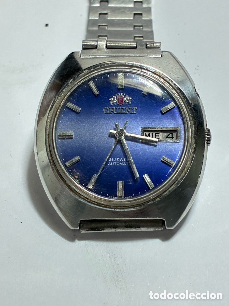 Relojes autom&aacute;ticos: Reloj Orient autom&aacute;tico esfera azul 21 jewels acero completo