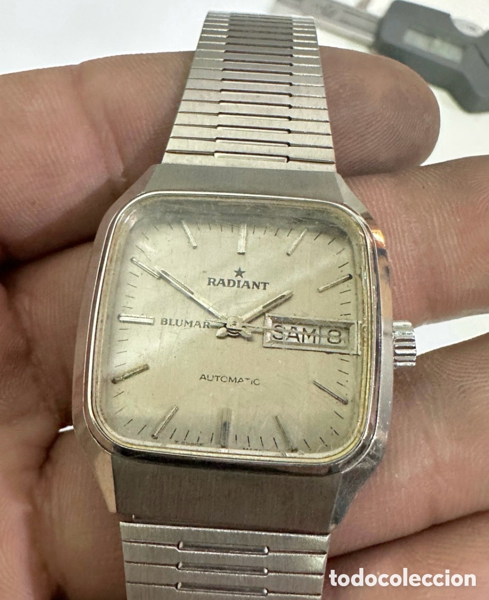 Orologi automatici: Antiguo Reloj RADIANT BLUMAR AUTOM&Aacute;TIC INCABLOC SWISS VINTAGE ACERO INOXIDABLE