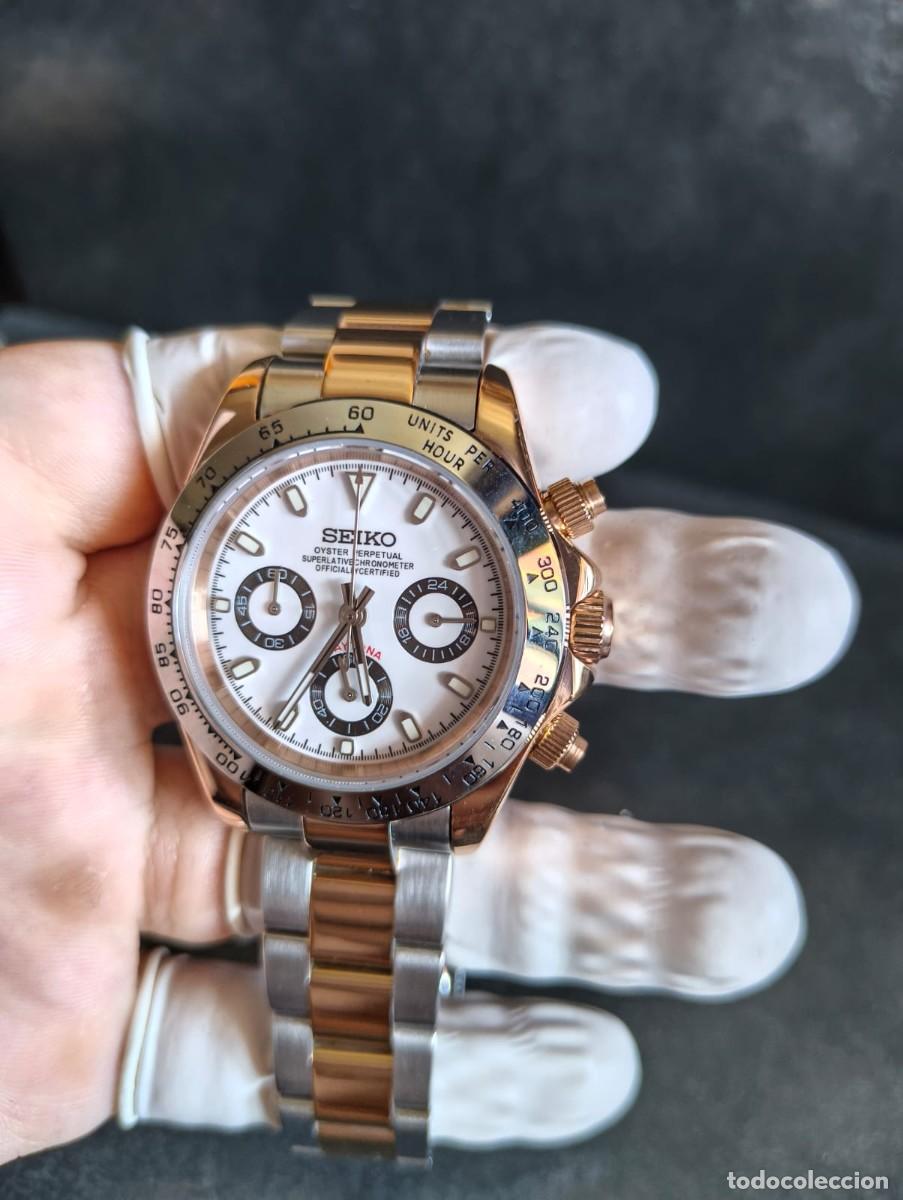Relojes autom&aacute;ticos: Seiko Mod Daytona Two-Tone Gold & White - Foto 1