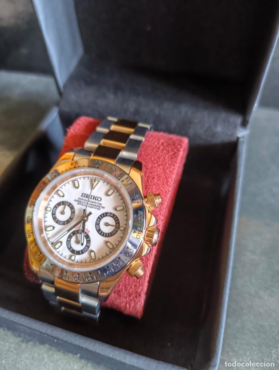 Relojes autom&aacute;ticos: Seiko Mod Daytona Two-Tone Gold & White - Foto 3