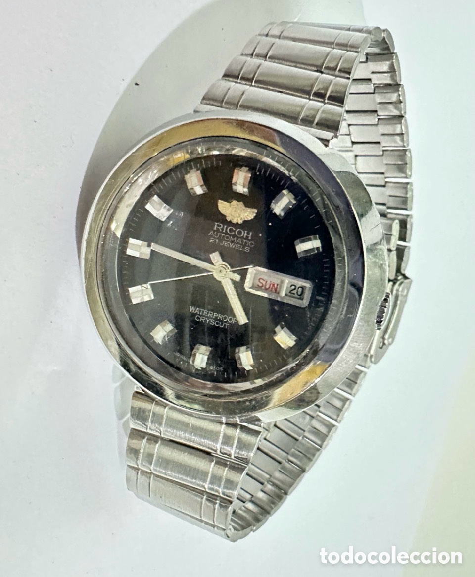 Orologi automatici: Antiguo Reloj RICOH AUTOM&Aacute;TICO WATERPROOF CALENDAR JAPON VINTAGE