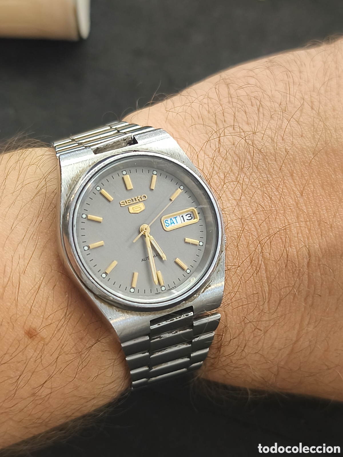 Relojes autom&aacute;ticos: Reloj Seiko 5 autom&aacute;tico, 35mm, funciona - Foto 5
