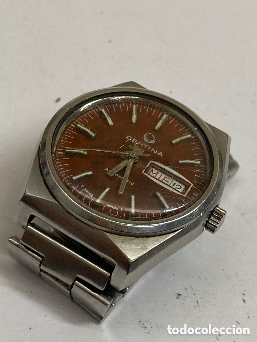 Relojes autom&aacute;ticos: Reloj Certina autom&aacute;tico ESFERA MARRON DOBLE DIAL /CR42-28 - Foto 2