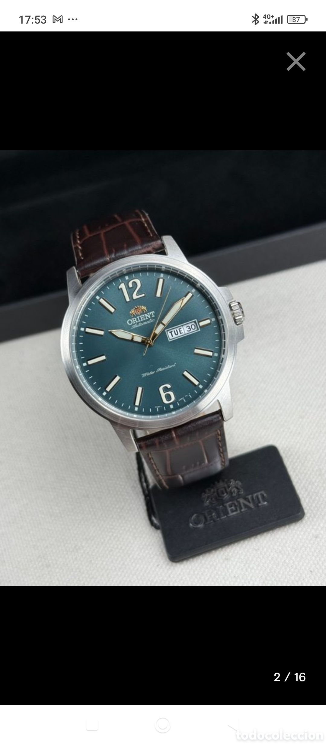 Relojes autom&aacute;ticos: Reloj de hombre Orient Classic Day/Date Automatic original (referencia RA-AA0C06E) con esfera verde