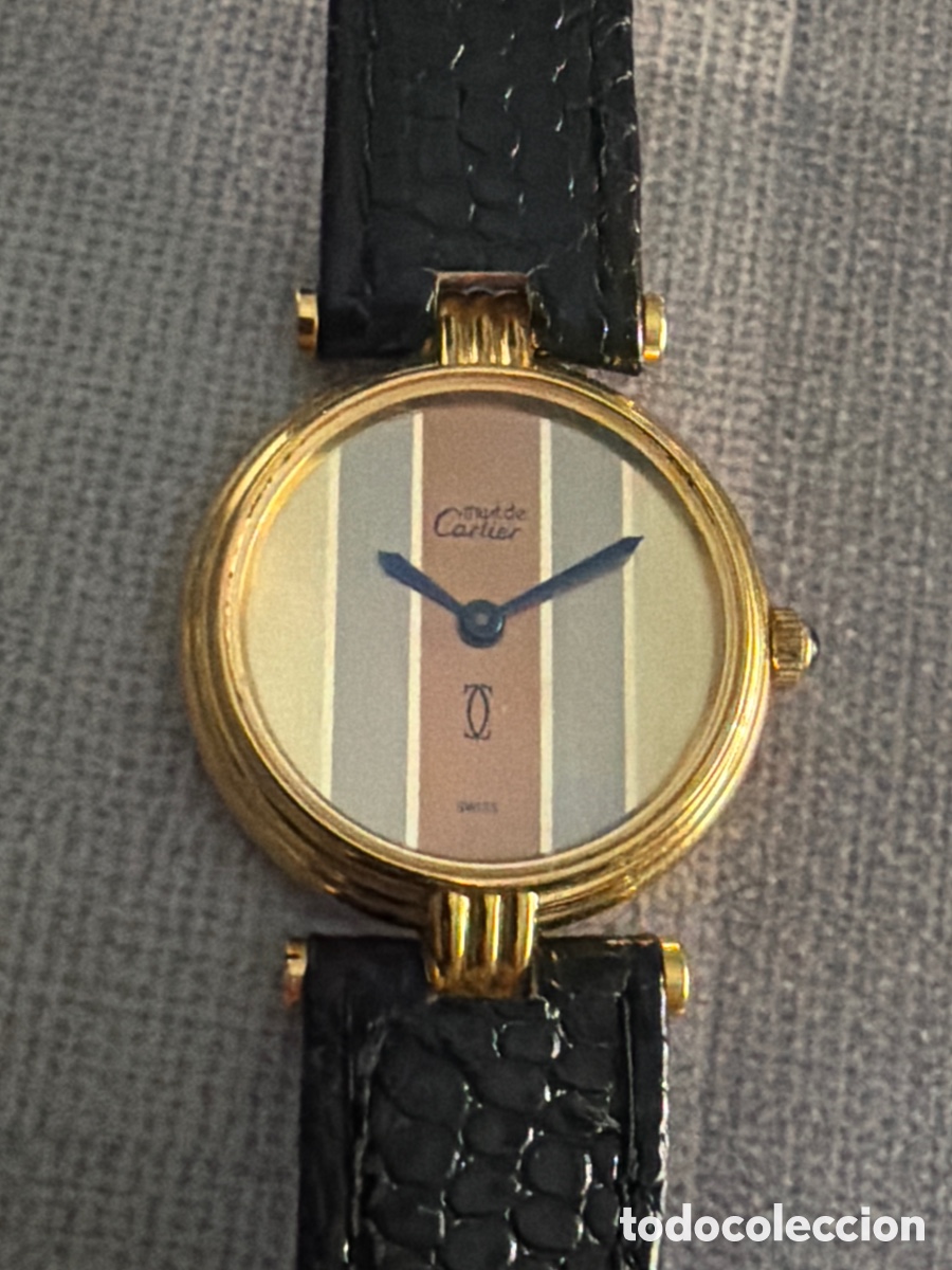 Relojes autom&aacute;ticos: Raro must de cartier vermeil esfera de tres colores