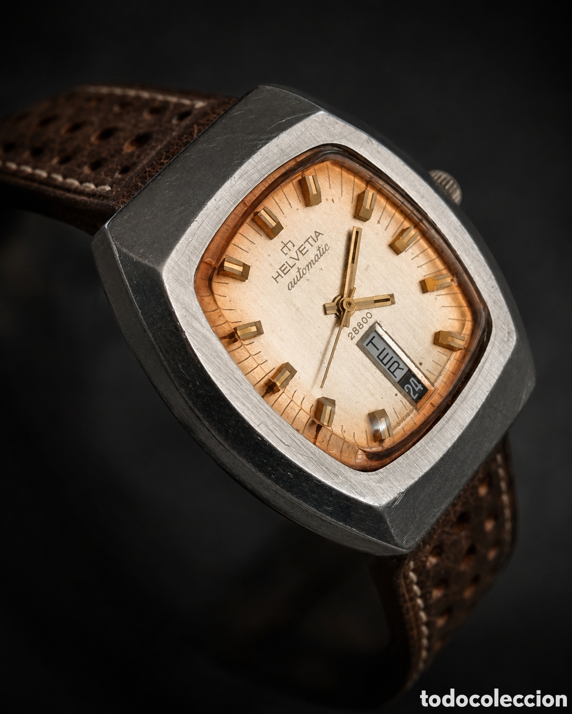 Automatik-Armbanduhren: Reloj Helvetia autom&aacute;tico de fabricaci&oacute;n suiza, completamente funcional y revisado.