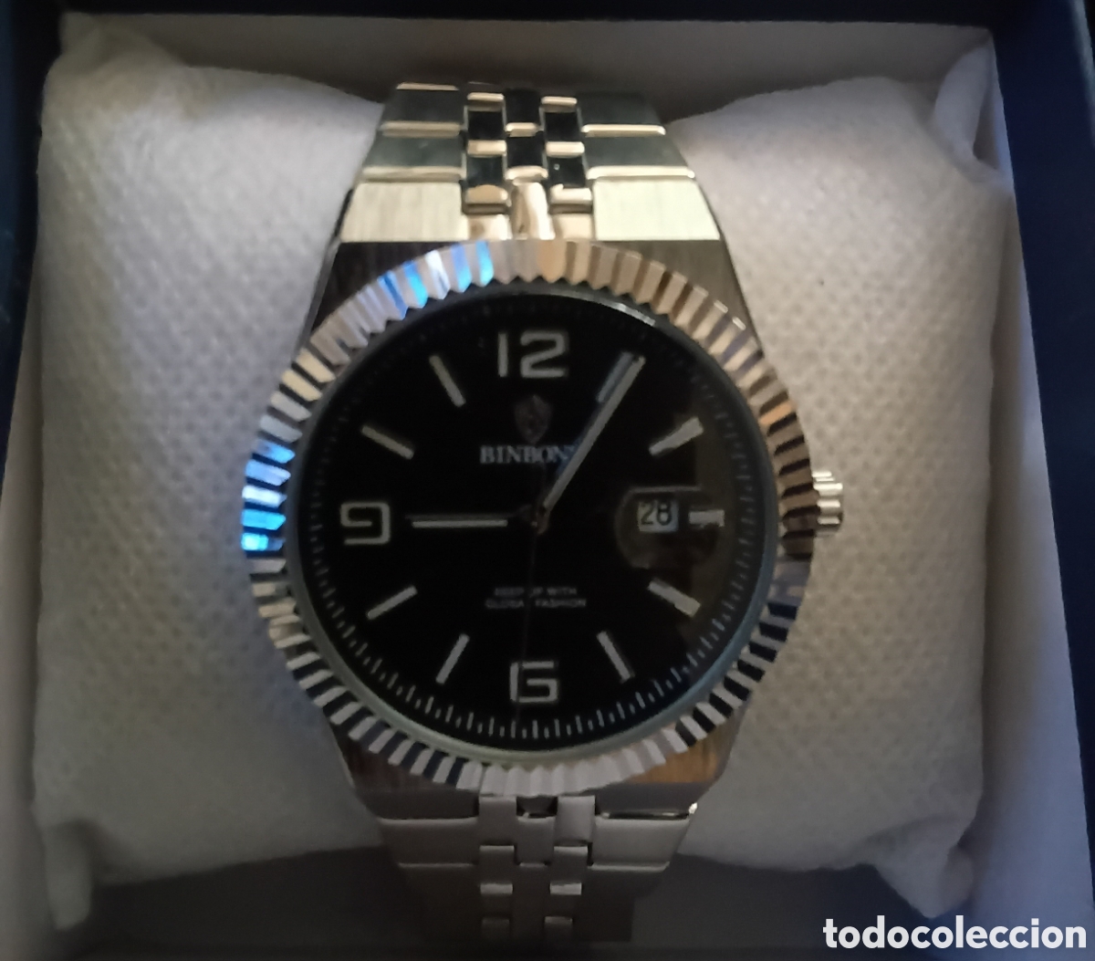 Relojes autom&aacute;ticos: Binbond Black Steel Watch ​ Espa&ntilde;ol ​T&iacute;tulo: Reloj Binbond Acero Negro