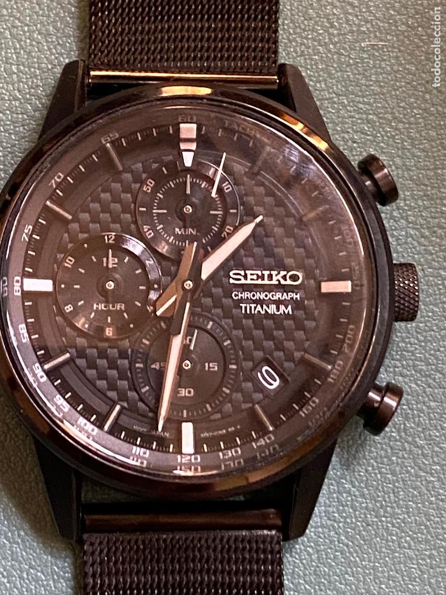 Relojes autom&aacute;ticos: Seiko Titanium Chronograph, Reloj De Cuarzo Para Hombre Seiko Essentials Cron&oacute;grafo De 42 Mm
