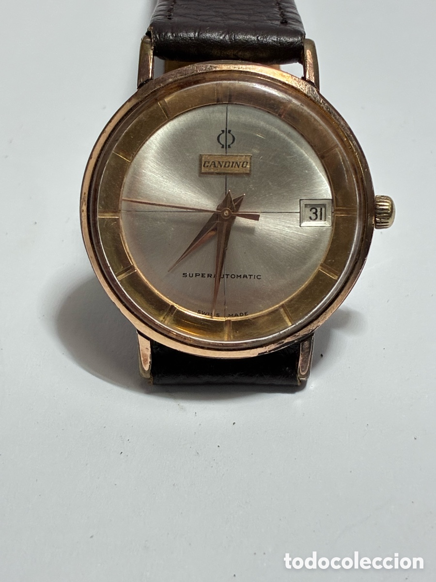Relojes autom&aacute;ticos: Reloj Candino autom&aacute;tico a&ntilde;os 70 caja chapada